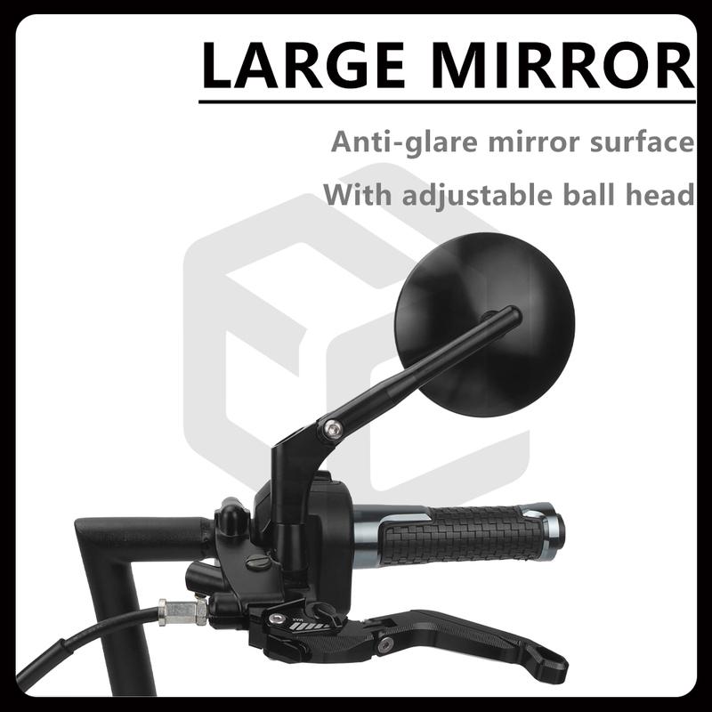 Aluminum Alloy Retro Round Mirror For YAMAHA Bolt Honda Rebel Kawasaki Vulcan Universal Cafe Racer Cruiser Motorcycle Accessorie