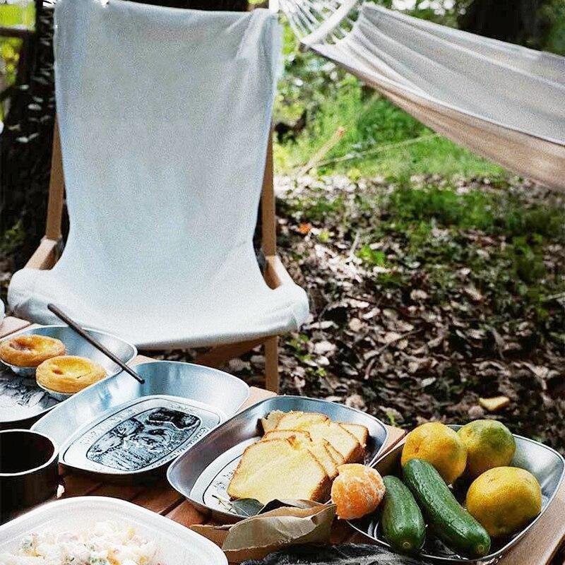 Random Pattern 1 Fruit Plate Snack Plate Tinplate European Retro Restaurant Dried Fruit Dinner Plate Metal Outdoor Picnic Tools