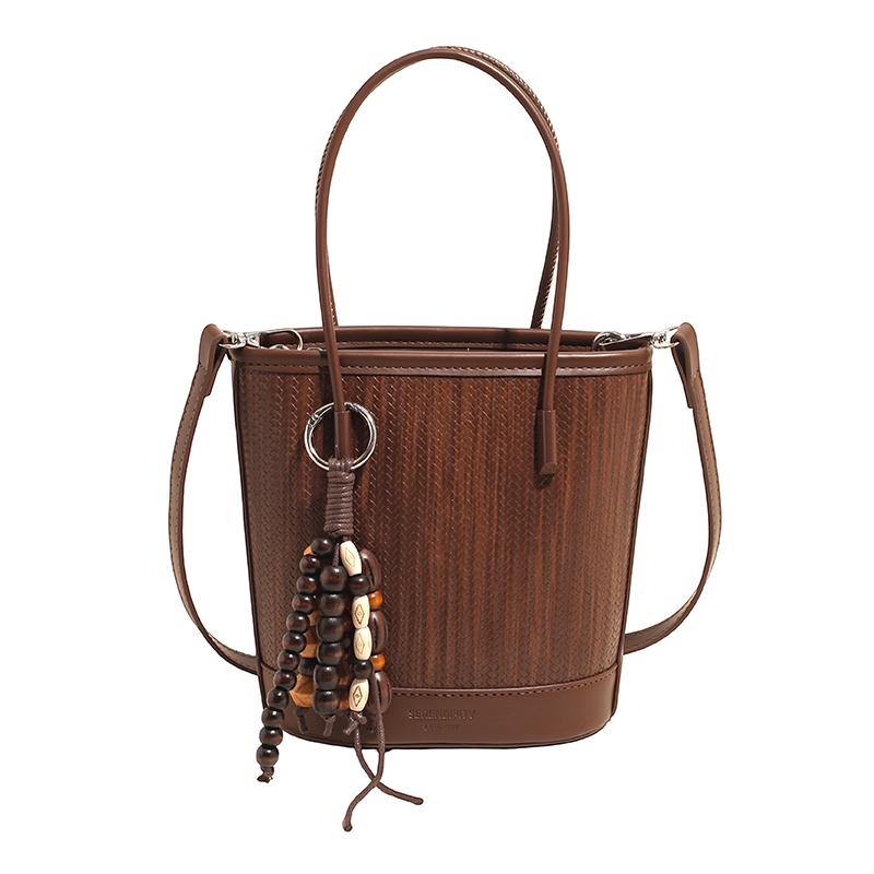 

Mini Fashion Female Tote Bag 2026 New High Quality PU Leather Women S Designer Handbag Shopping Bag Ladies Shoulder Messenger Bags коричневий