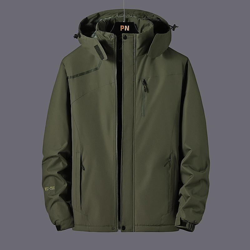 

Men Waterproof Jackets 6XL Plus Size Outdoor Hiking Windbreaker Wear-resistant Breathable Mountaineering Jacket XXXXXL зелений