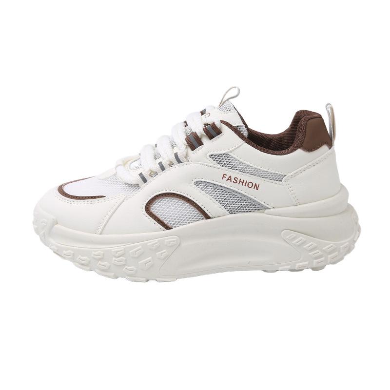 Autumn Mesh Heightening Dad Shoes Women's 2025 New Versatile Muffin Thick-soled 5CM Sports and Leisure Shoes Women's Shoes