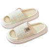Linen Slippers Women's Summer Cotton and Linen Spring and Autumn Indoor Home Couple Home Non-slip Home Floor Four Seasons Men's Summer Silent
