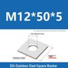304 Stainless Steel Thickened Square Washer for Curtain Wall (M4-M16)