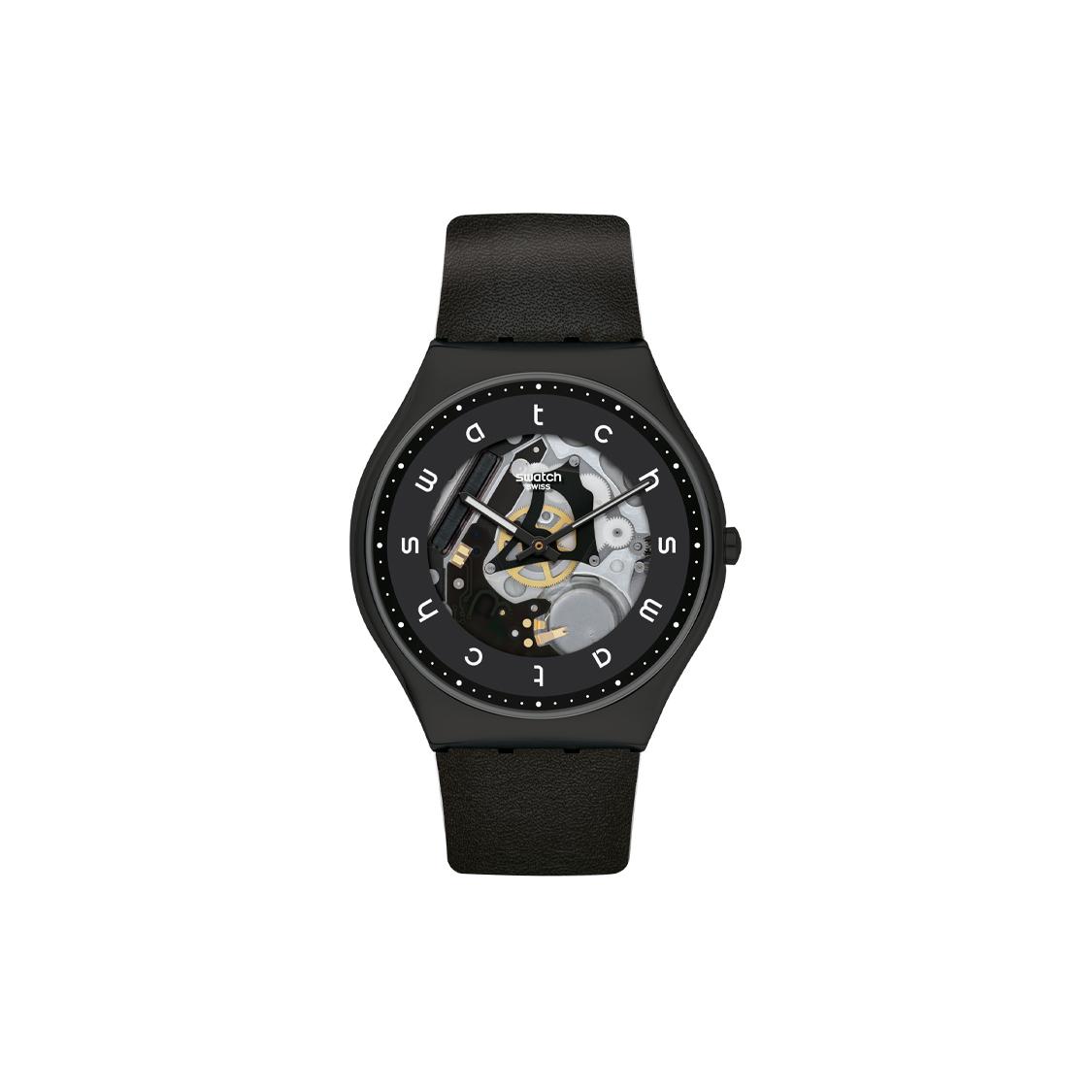 

SWATCH Unisex 42mm Skeleton Watch SS07B101 SS07B101 Black