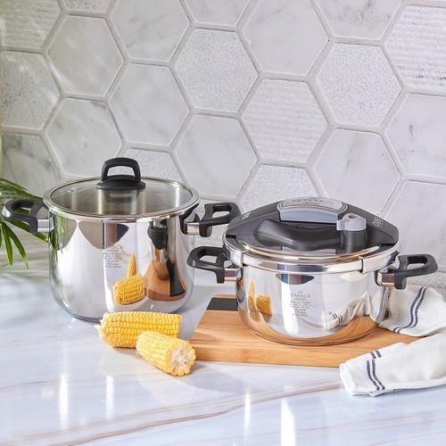 

Набор индукционных скороварок Karaca Perfect Grey 4+6 литров