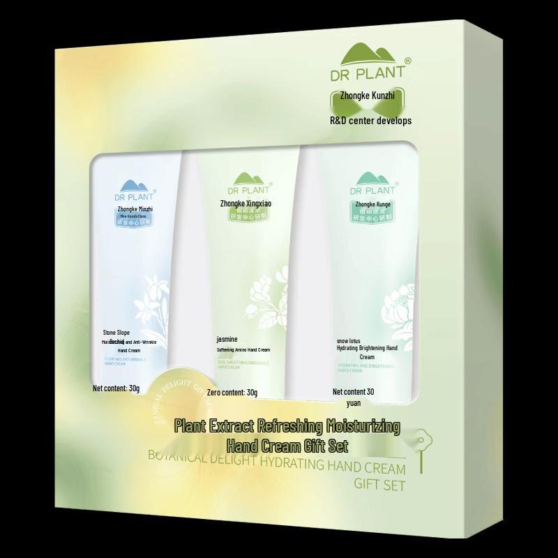 DR PLANT Botanical Hydrating Hand Cream Gift Set (Dendrobium, Jasmine, Snow Lotus) 3x30g