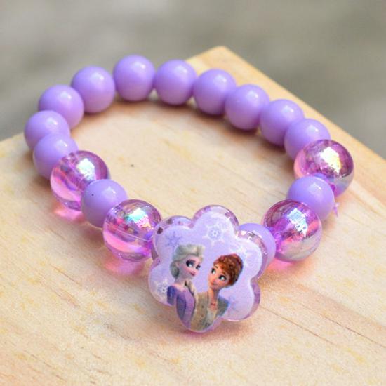 Colorful Sparkle Bead Bracelet for Kids - Princess Jewelry Gift
