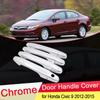 For Honda Civic 9 2012 2013 2014 2015 Luxuriou Chrome Door Handle Cover Trim Catch Cap Bowl Car Stickers Accessories Garnish ABS