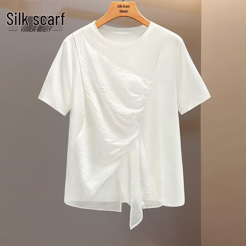 Women s Lyocell Blend Round Neck Short Sleeve T-Shirt L