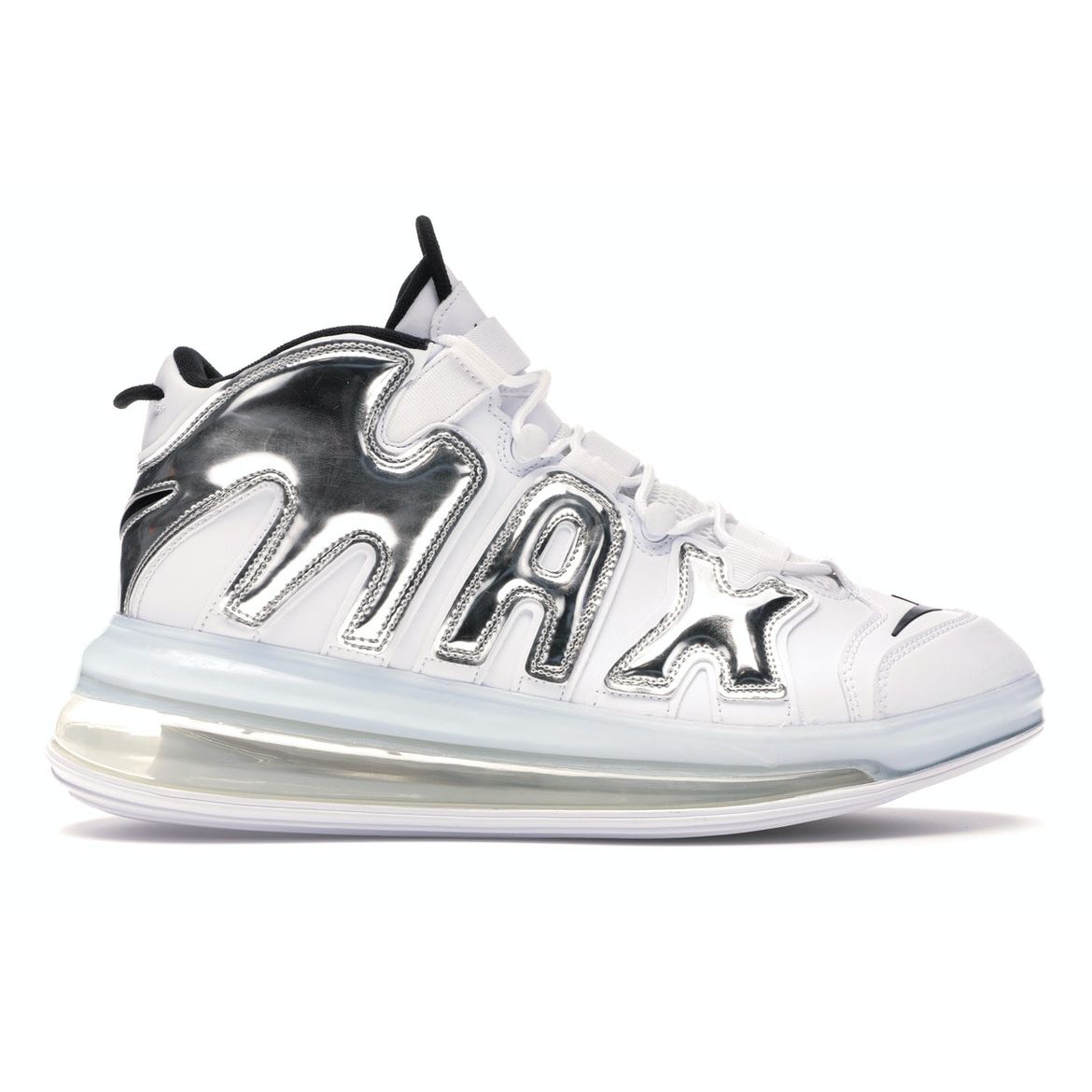 

Мужские кроссовки Nike Air More Uptempo 720 QS Chrome Silver White Black BQ7668-100