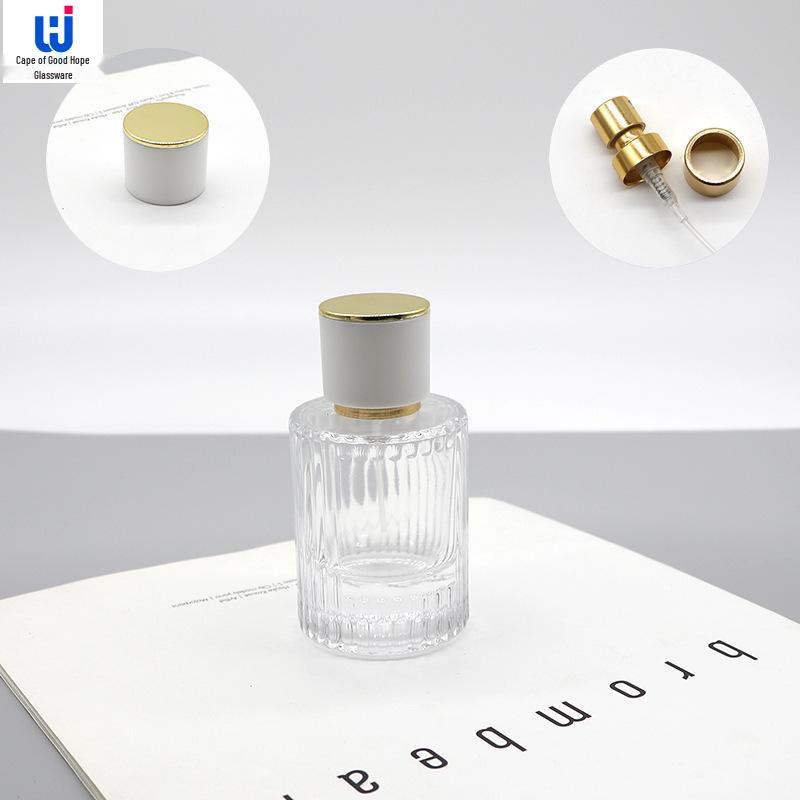 Spot 50ml Vertical Stripe Transparent Spray Perfume Sample Bottle