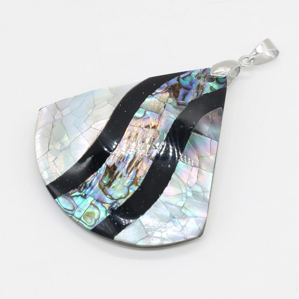 Suvenýry ke Dni matek Sestavitelný přívěsek 40x55 mm Přívěsek ve tvaru sektoru z přírodní mušle pro výrobu šperků DIY náhrdelník náramek doplněk