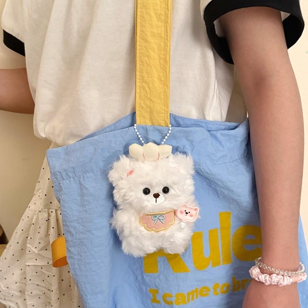 Cute Stuffed Cat Pendant Stress Relief Cartoon Animal Backpack Pendant Soft Feel Black White Kitten Plushie Toy Backpack Decor