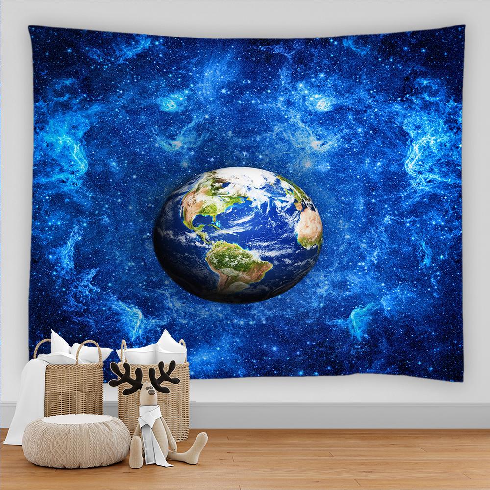 Moon Star Pattern Tapestry Home Decor Wall Sun Earth Star Sky Print Pattern Blanket