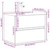 2 Piece Bathroom Furniture Set Concrete Grey Engineered Wood
