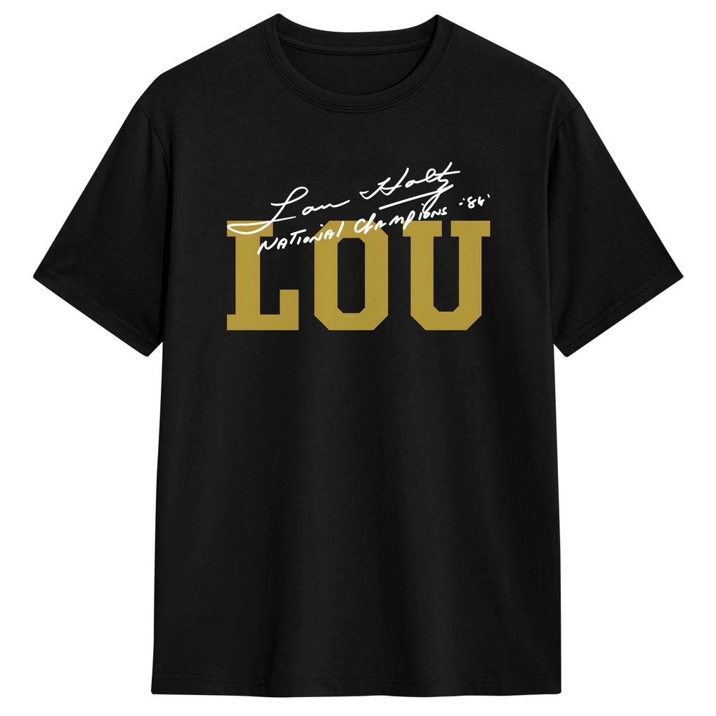Lou Holtz Thank You For The Memories TShirt Summer Hip Hop TShirts Cotton O Neck Oversized Tees Short Sleeve Vintage Tops