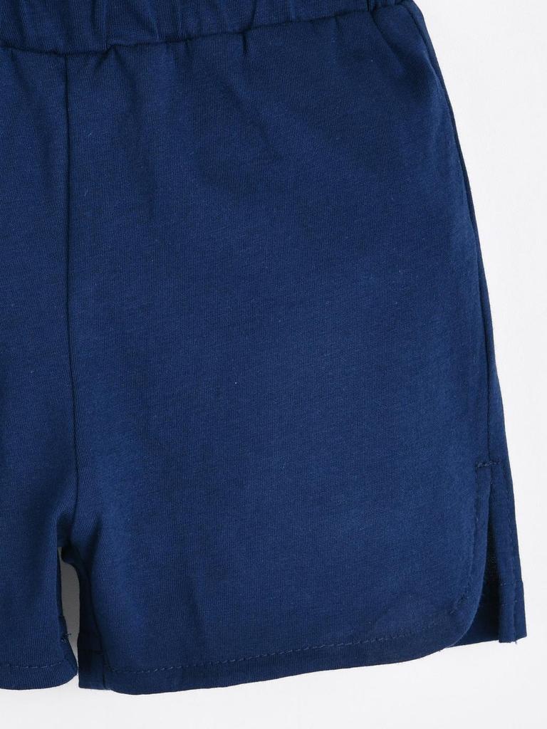 Toddler Square Neck Short Sleeve Top and Shorts Set Kids Summer Loungewear