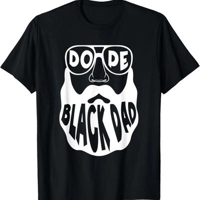 Black Father Bearded Black Dads Gift Matter African Men T-Shirt