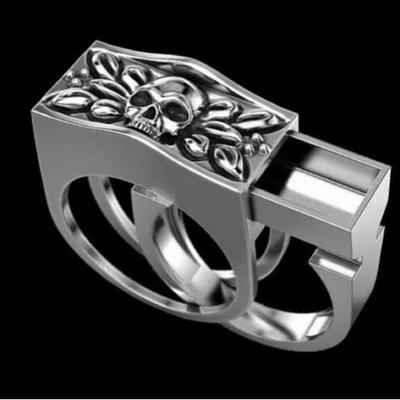Luxuriöser europäischer und amerikanischer Punk-Stil Totenkopfring exquisite neue kreative Modelle für Herren und Damen