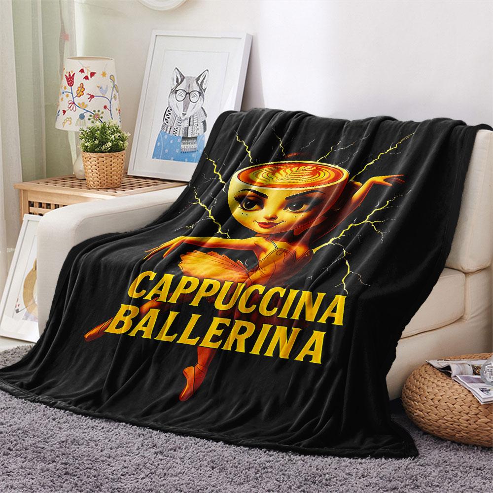 1PC Ballerina Patterned Flannel Blanket Suitable For All Seasons for Home Decor Warmth and Comfort Gifts Holiday Present