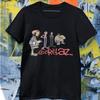 Gorillaz Style Cartoon Band Graphic T Shirt Black Alternative Music Tee