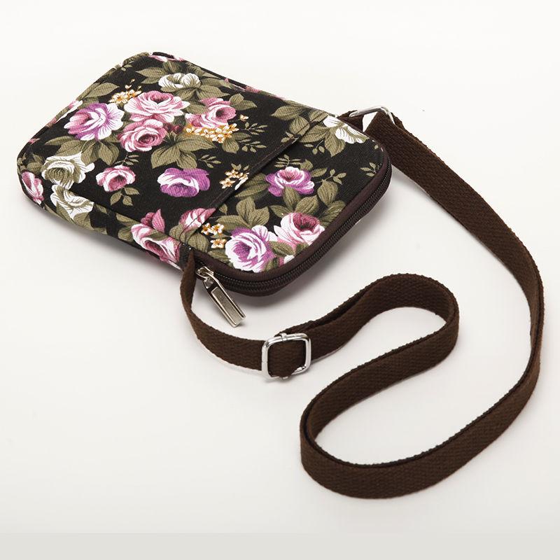 

Сумка для мобильного телефона, женская холщовая модная расцветка, кошелек для монет через плечо, простая сумка для покупок и спорта