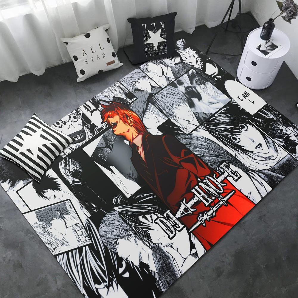 Anime Death Note Fußmatte Retro Mehrfachauswahl Wohnzimmer Küchenteppich Rutschfest Moderne Heimdekoration