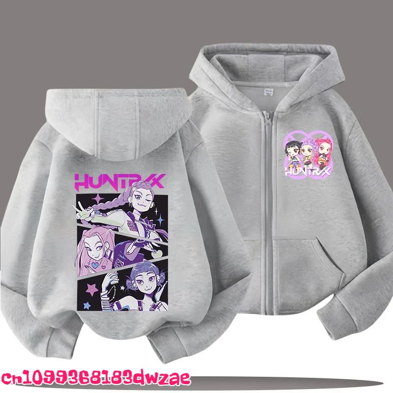 Modischer Anime Grafik Reißverschluss Hoodie Kinder Kapuzenpullover Jungen Mädchen Frühling Herbst Lässige Streetwear Jacke Kinderkleidung