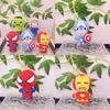 Marvel Avengers Spider-man Plush Toy Soft Keychain With Iron Man And Hulk Designs For Kids