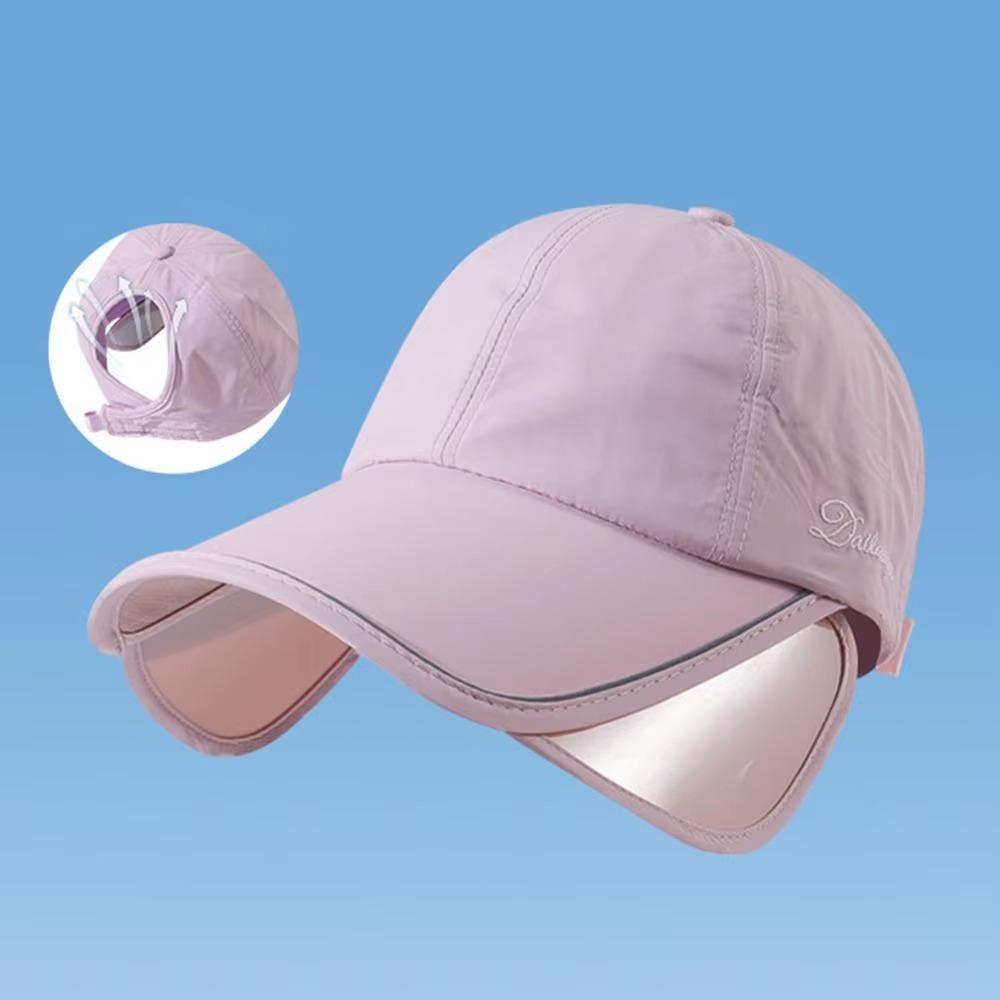 Women's Summer Sun Hat Oversized Wide Brim Open Top Ponytail Friendly Ideal for Outdoor Sports Full Face UV Protection