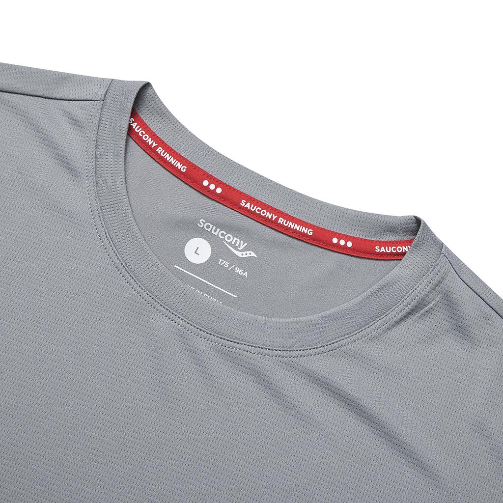 SAUCONY Running Training Series Soul Runner Fashion Versatile Round Neck Short Sleeve T-Shirt Unisex Tops Cloud-Gray SA2250ST62T-GR115