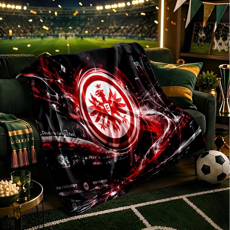 Eagle Crest Frankfurt Emblem Throws Blanket Flannel Blankets Plush for Couch Bed Gifts for Men Women Travel picnic blanket Christmas fan gifts