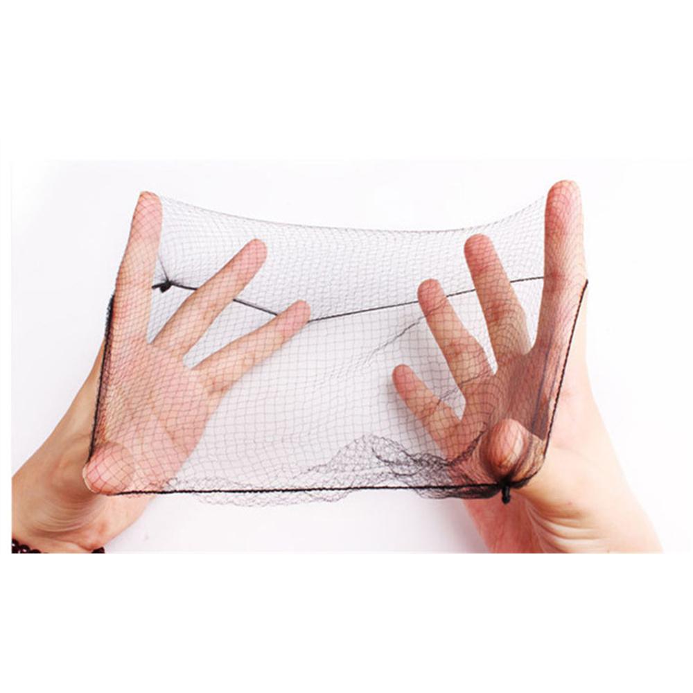100Pcs Invisible Hair Nets Bun Cover Elastic Edge Mesh Hairnet Stretch Cap Black