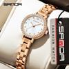 SANDA Women Waterproof Watch Bracelet Watch Band Fashion Elegant Design Alloy Compact Women's Graduated Quartz Watch Gift Watch