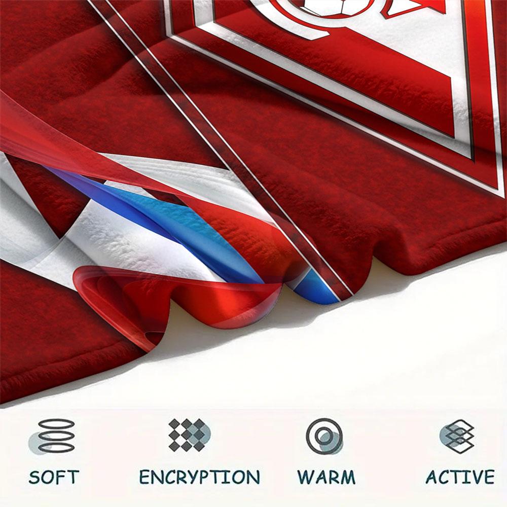 1PC Spartak Moscow Rush Blanket, High Quality Comfortable for All Seasons, Home Decor, Warmth and Comfort