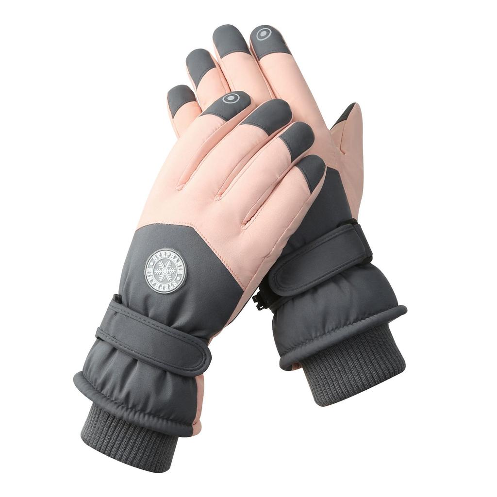 Ski Gloves for Men and Women Outdoor Cycling  Touch Screen  Warm  Fleece and Thickened Gloves  Waterproof and Anti Slip