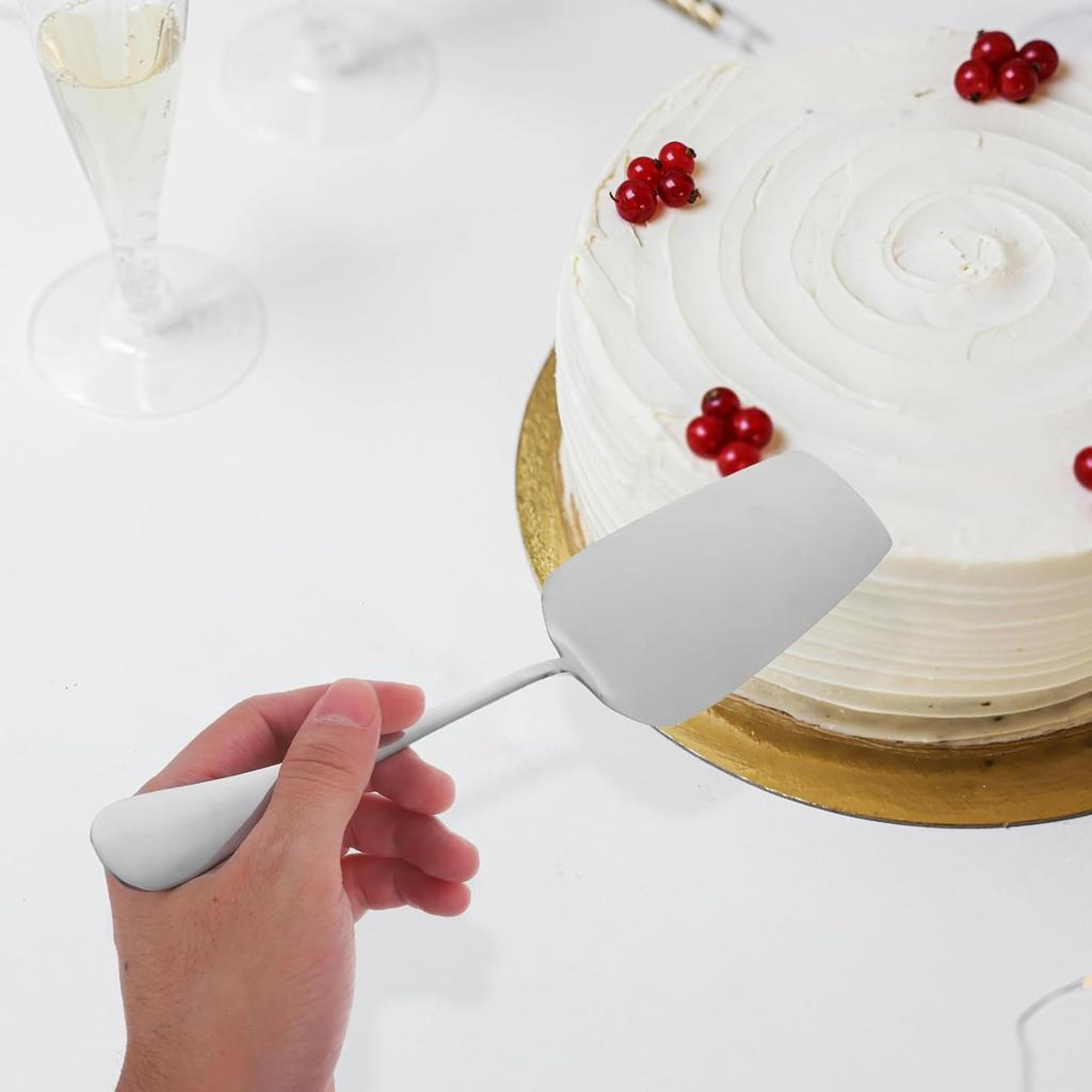 Cake Server Stainless Steel Pie Spatula for Serving, Cutting, Serving Cakes, Perfect for Weddings, Birthdays, Parties