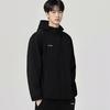Li-Ning Giacca a vento tinta unita con logo, vestibilità larga, impermeabile, felpa sportiva casual da uomo, capospalla AFDVJ43-2