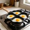 4-Tassen-Herzform-Eierpfanne Antihaft-Maifan-Steinbeschichtung Frühstückspfanne für Omeletts Speck Pfannkuchen