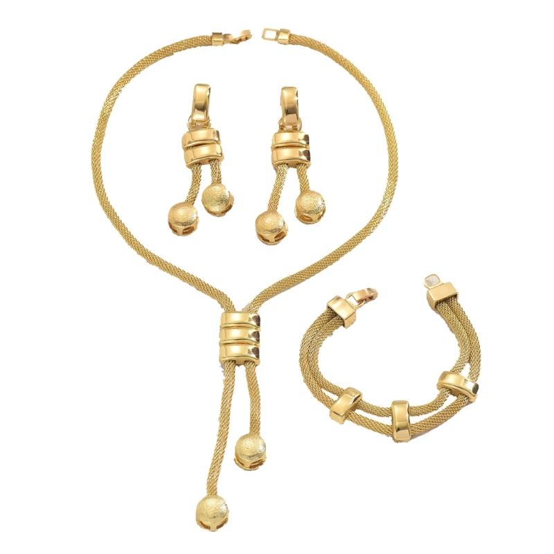 

Versatile Stackable Jewelry Set Long Geometric Tassels Necklace Matching Earrings Bracelet Alloy Accessories 1