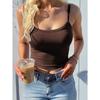 Spring Summer Y2K Grunge Crop Cami Top for Women, Casual Streetwear Sleeveless Tank Top, Leisure European American Fashion