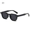 Striped Temples Round Rivet Sunglasses UV Protection Retro Driving Shades Vintage Polygonal Frame Sun Glasses for Women & Men