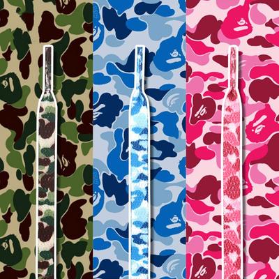 1 Paar Schnürsenkel mit Camouflage-Druck Gummiband für Schuhe Schnürsenkel für Sneaker Sportschuhe Stiefel Schnürsenkel Freizeitschuhe Zubehör