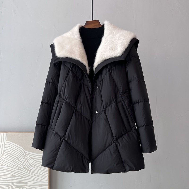 Down Jacket Women Winter Parkas Fashion Warm Mid-Length Coat Female Casual Loose Overcoat