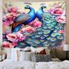 Peacock In The Forest Tapestry Room Decoration Wall Hanging for Living Room Bedroom, dormitory, Birthday and Christmas gifts