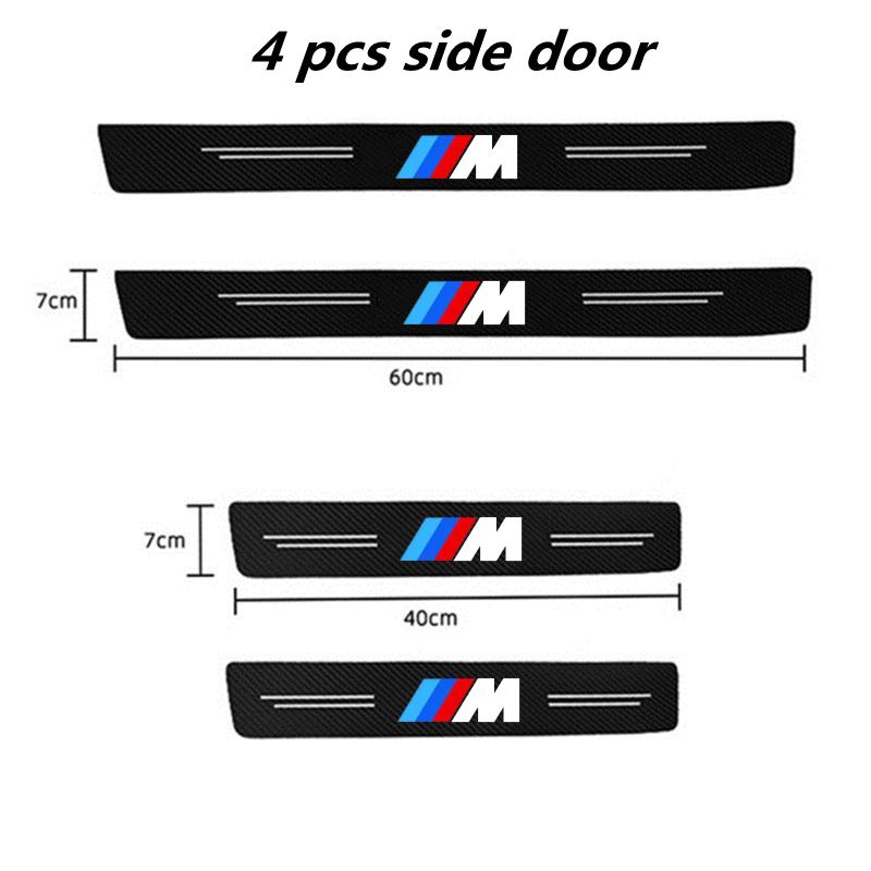 DSJW3 For BMW M3 M5 M6 X3 Carbon Fiber Door Sill Scuff Plate E46 E36 E90 F30 G20 E34 Anti-Scratch Vehicle Exterior Tuning Accessories