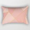 Ins Pink Geometric Waist Pillow Case Car Sofa Pillow Cushion Cover Pillow Case Pillow Case Pillow Case