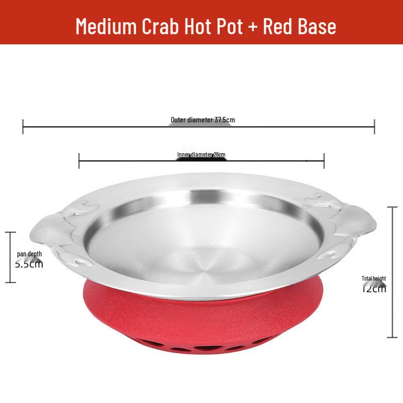 ZISIZ Multipurpose 3-Ply Steel Cooking Pot 26CM