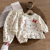 Girls sweatshirt suit autumn 2026 new children's fashionable baby clothes casual two-piece set spring and autumn trend