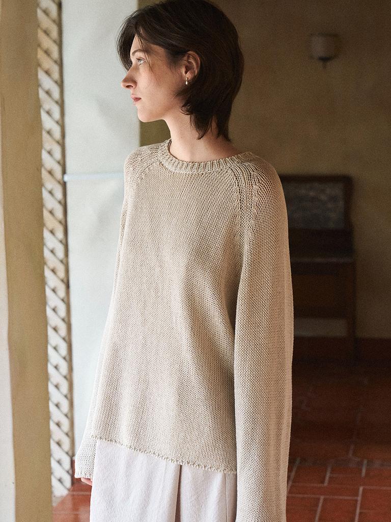 ANGELO BIANCO Natural Flow Paper Knit_Beige